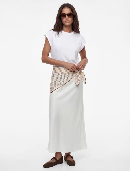 Koton Kırık Beyaz Etek 6Sak70075Uw Beyaz - 42