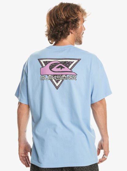 Quiksilver Take Us Back Logo Ss Erkek Tişört Mavi - L