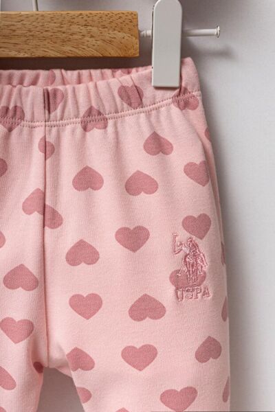 U.S.Polo Assn Kız Bebek Gömlek Pijama Takımı 6-9 - Açık Pembe