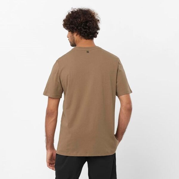 Salomon Running Graphic Ss Tee Erkek Kısa Kollu T-Shirt Kahverengi - S