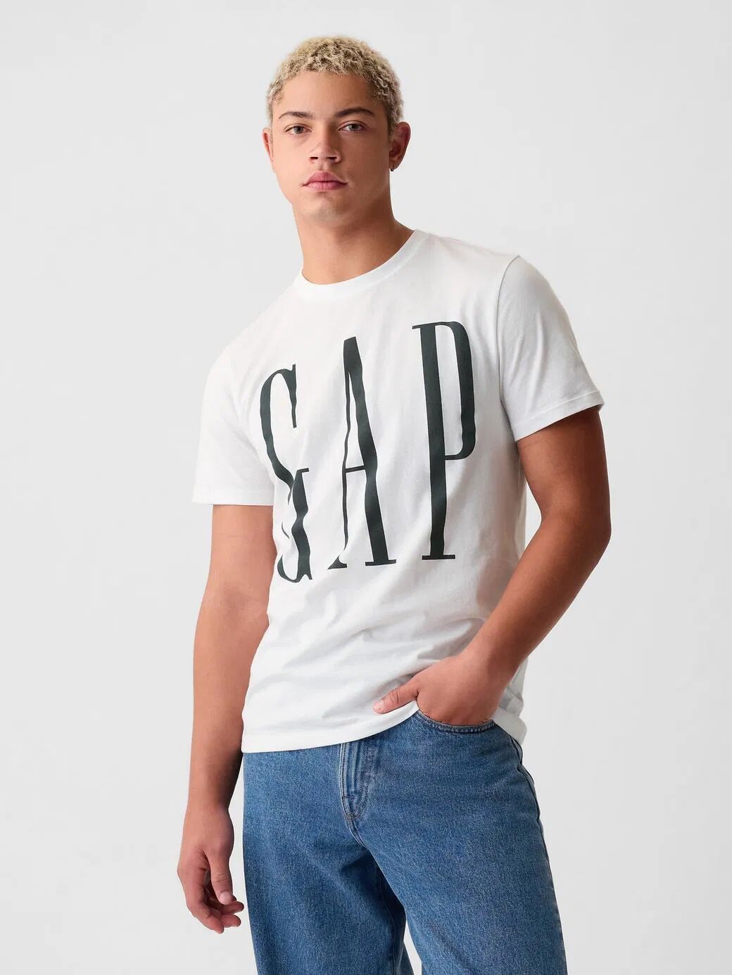Gap Erkek T-shirt V-EVERYDAY SOFT CORP LOGO TEE