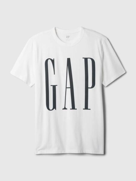 Gap Erkek T-shirt V-EVERYDAY SOFT CORP LOGO TEE Beyaz - XXL