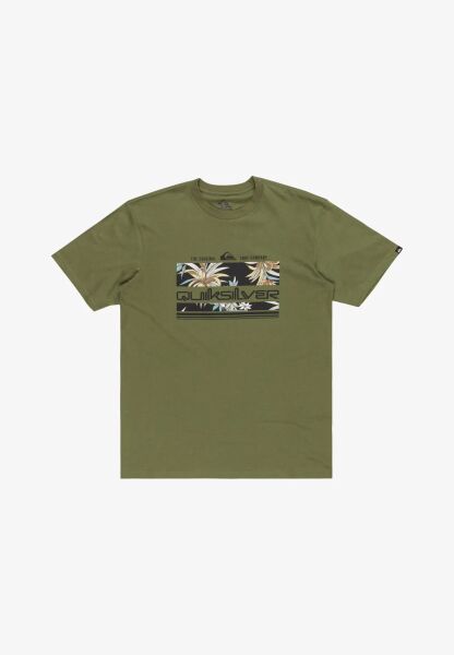 Quiksilver Tropical Rainbow Ss Erkek Tişört Yeşil - L