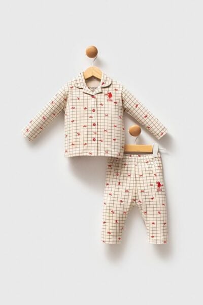 U.S.Polo Assn Kız Bebek Pijama Takım 9-12 - Beyaz