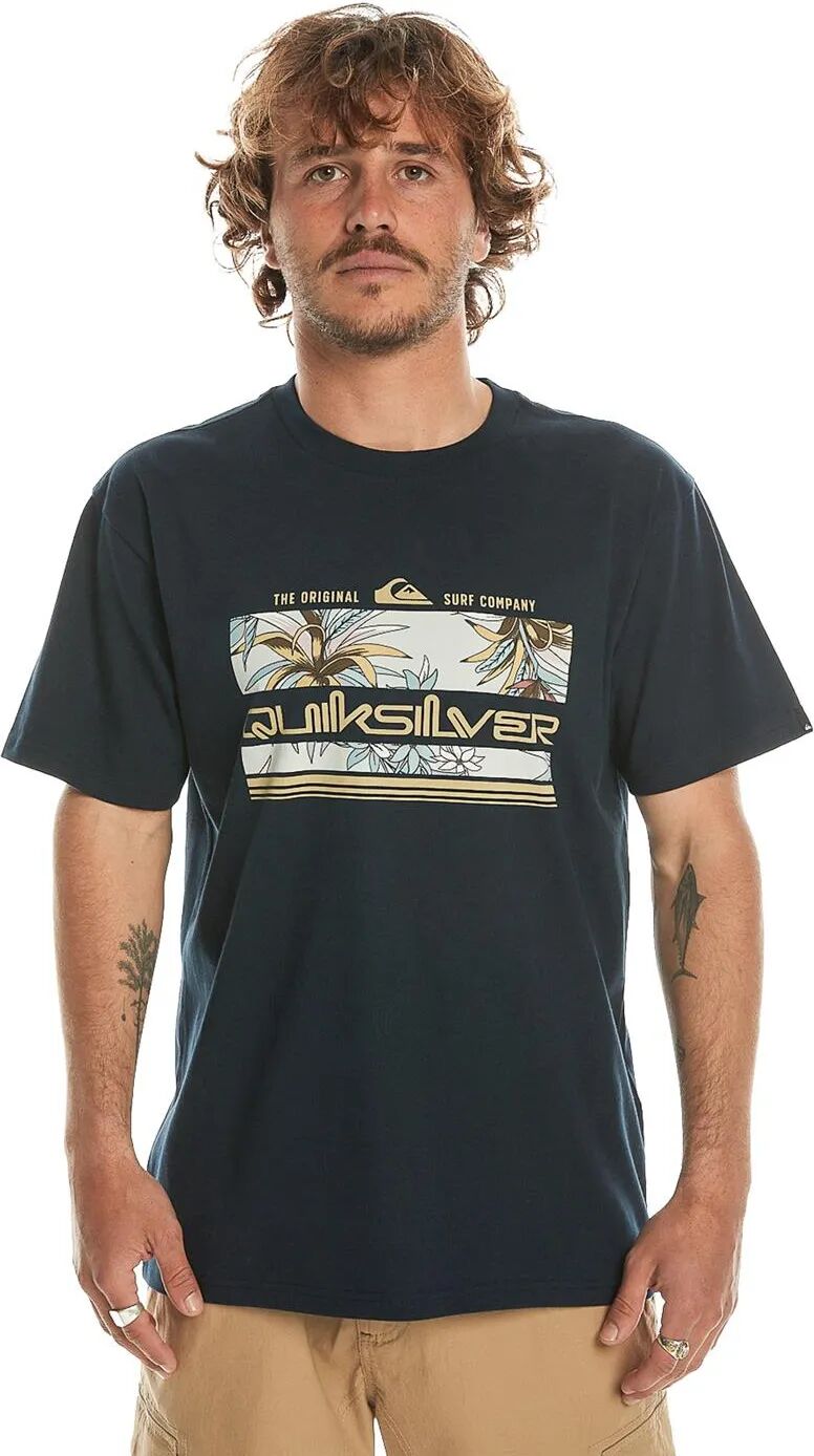 Quiksilver Tropical Rainbow Ss Erkek Tişört Lacivert - M