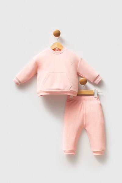 U.S.Polo Assn Kız Bebek 2 li Takım 6-9 - Açık Pembe
