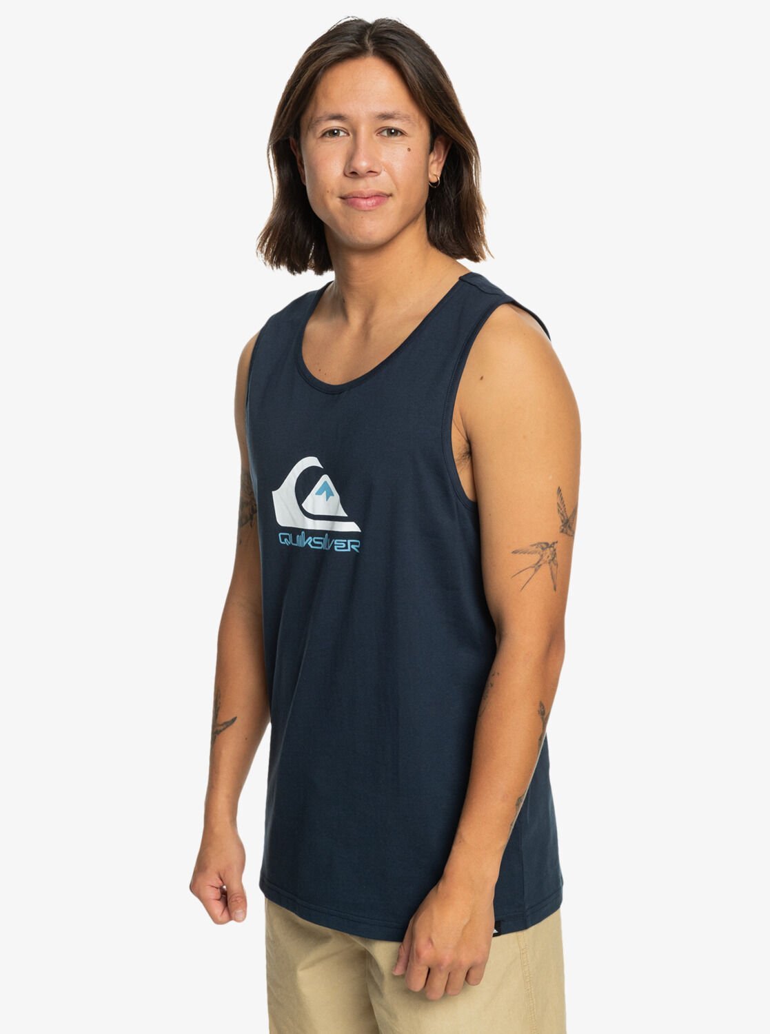 Quiksilver Comp Logo Tank Erkek Tişört Beyaz - M